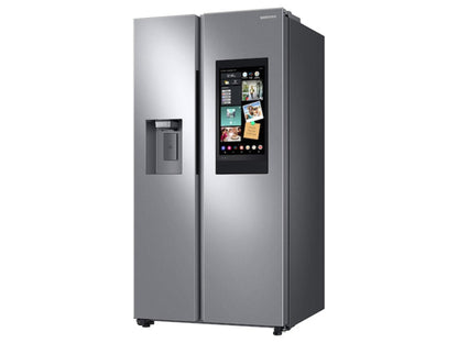 SAMSUNG 36" 26.7 cu. ft. Standard Depth Large Capacity Side-by-Side Refrigerator with Touch Screen Family Hub in Stainless Steel - RS27T5561SR/AA