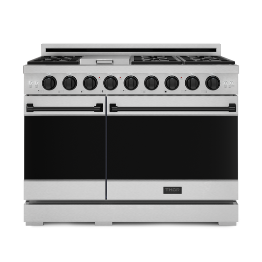 Thor Kitchen 48 Inch Professional Range with Pro-Style Knobs| Gordon Ramsay Series - RSG48EBLP