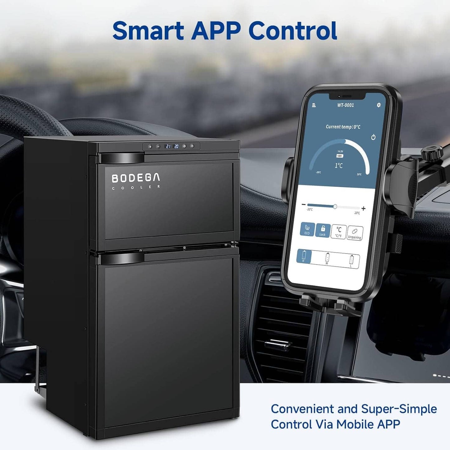 Bodegacooler RV Refrigerater Upright Freezer Dual Doors 80L/2.82 Cu.ft - DR80