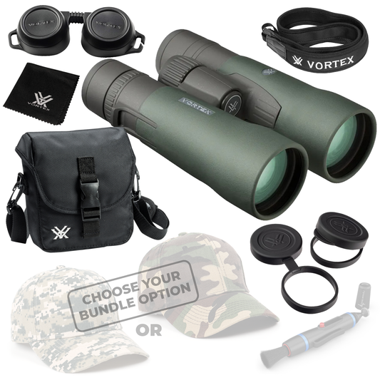 Vortex Optics Razor HD 10x50 Roof Prism Binocular RZB-2103 with Free Hat and Wearable4U Bundle - RZB-2103_Hat-CD_LCP