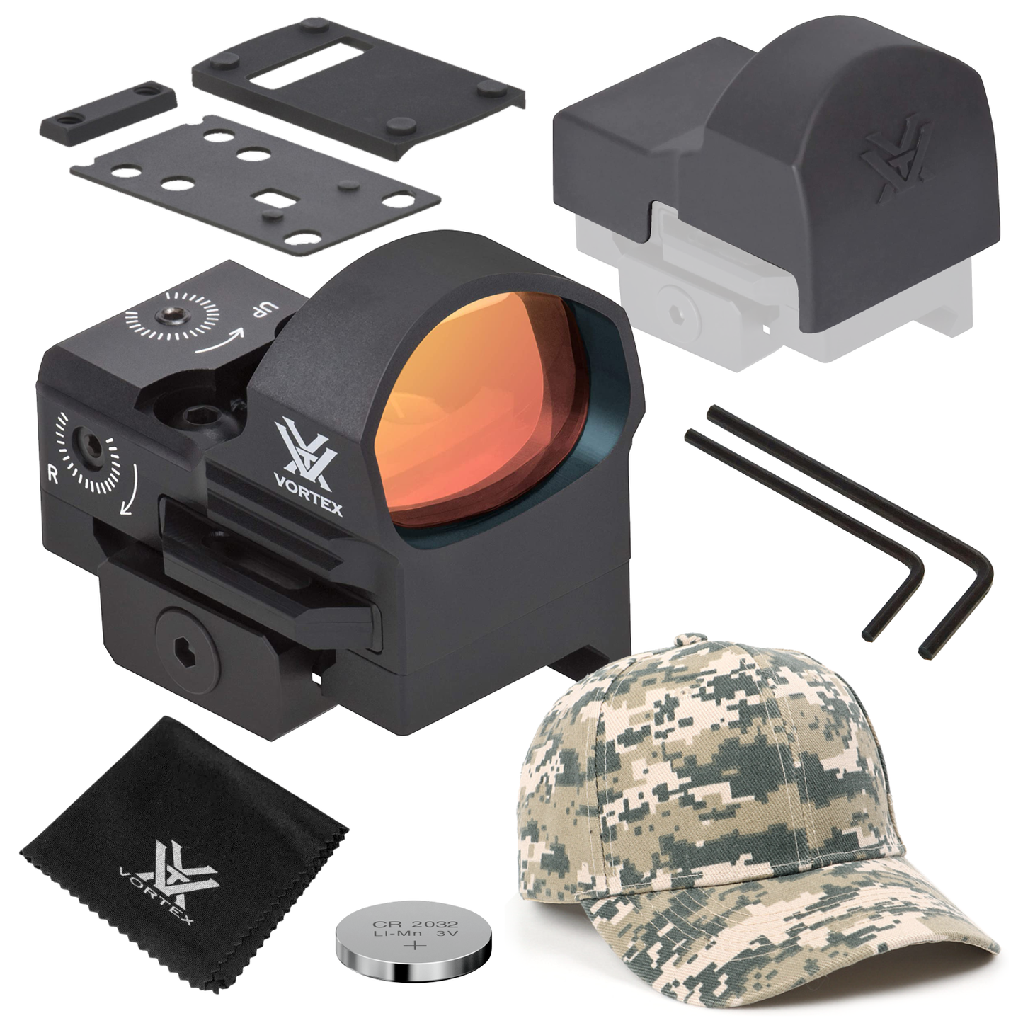 Vortex Optics Razor Red Dot Sight, 3 MOA Dot RZR-2001 with Free Hat and Wearable4U Bundle - RZR-2001_Hat-CD