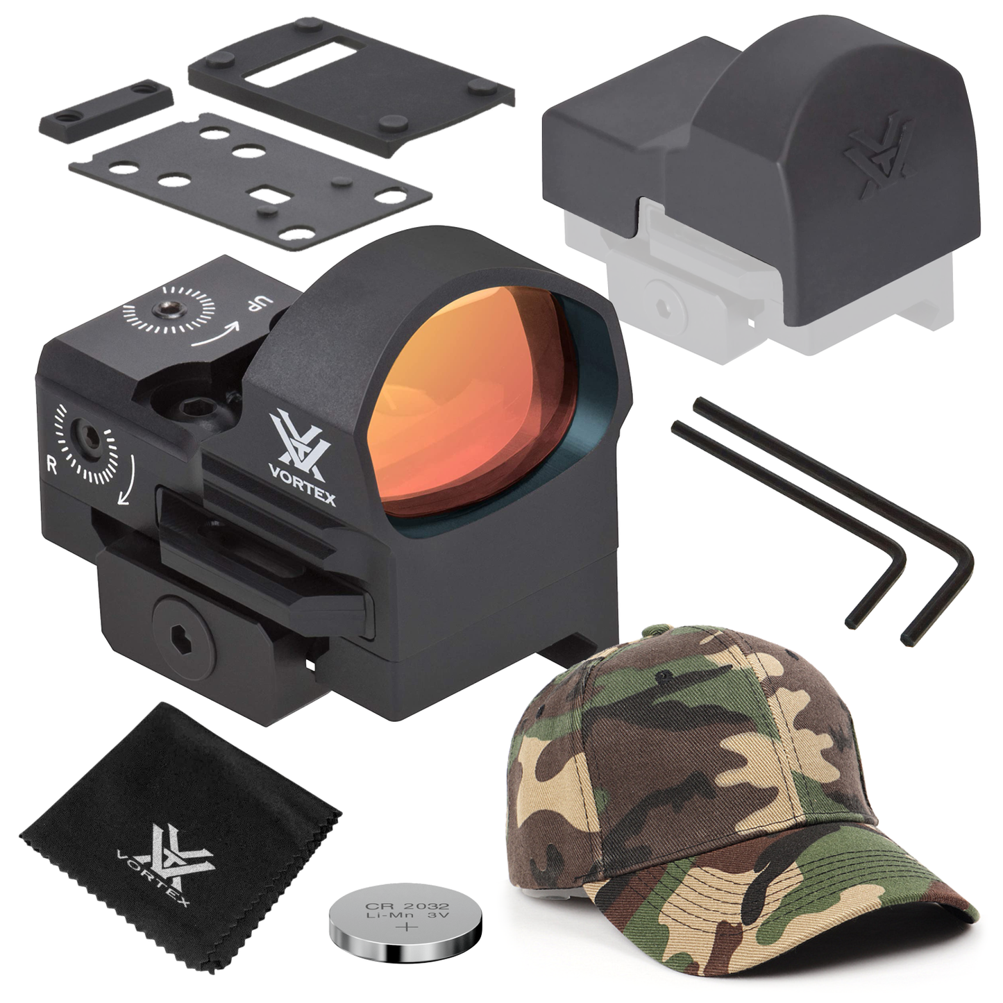 Vortex Optics Razor Red Dot Sight, 3 MOA Dot RZR-2001 with Free Hat and Wearable4U Bundle - RZR-2001_Hat-CD