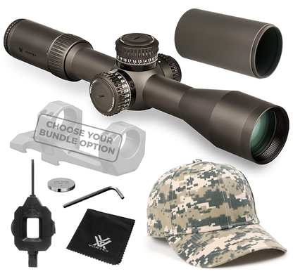 Vortex Optics Razor HD Gen II 4.5-27x56 FFP Riflescope EBR-7C MOA, 34mm Tube with Wearable4U Mount and Hat Bundle - RZR-42707_Hat-CD