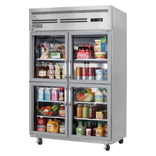 Everest's - ESGRH4, 49" Four Glass Door Reach-In Refrigerator 53 cu. ft. - ESGRH4