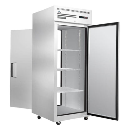 Everest - ESPT-1S-1S, Commercial 29" Two Solid Door Pass Thru Reach-In Refrigerator 23 cu.ft. - ESPT-1S-1S