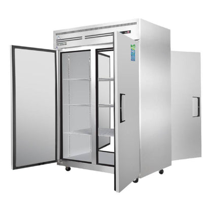 Everest - ESPT-2S-2S Commercial 49" Four Solid Door Pass Thru Reach-In Refrigerator 48 cu.ft. - ESPT-2S-2S