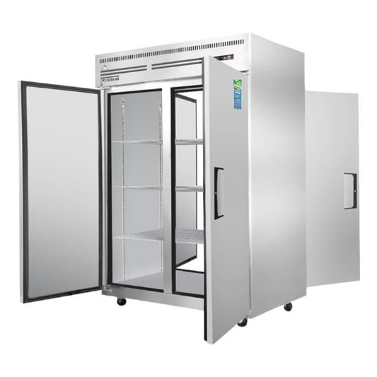 Everest - ESPT-2S-2S Commercial 49" Four Solid Door Pass Thru Reach-In Refrigerator 48 cu.ft. - ESPT-2S-2S