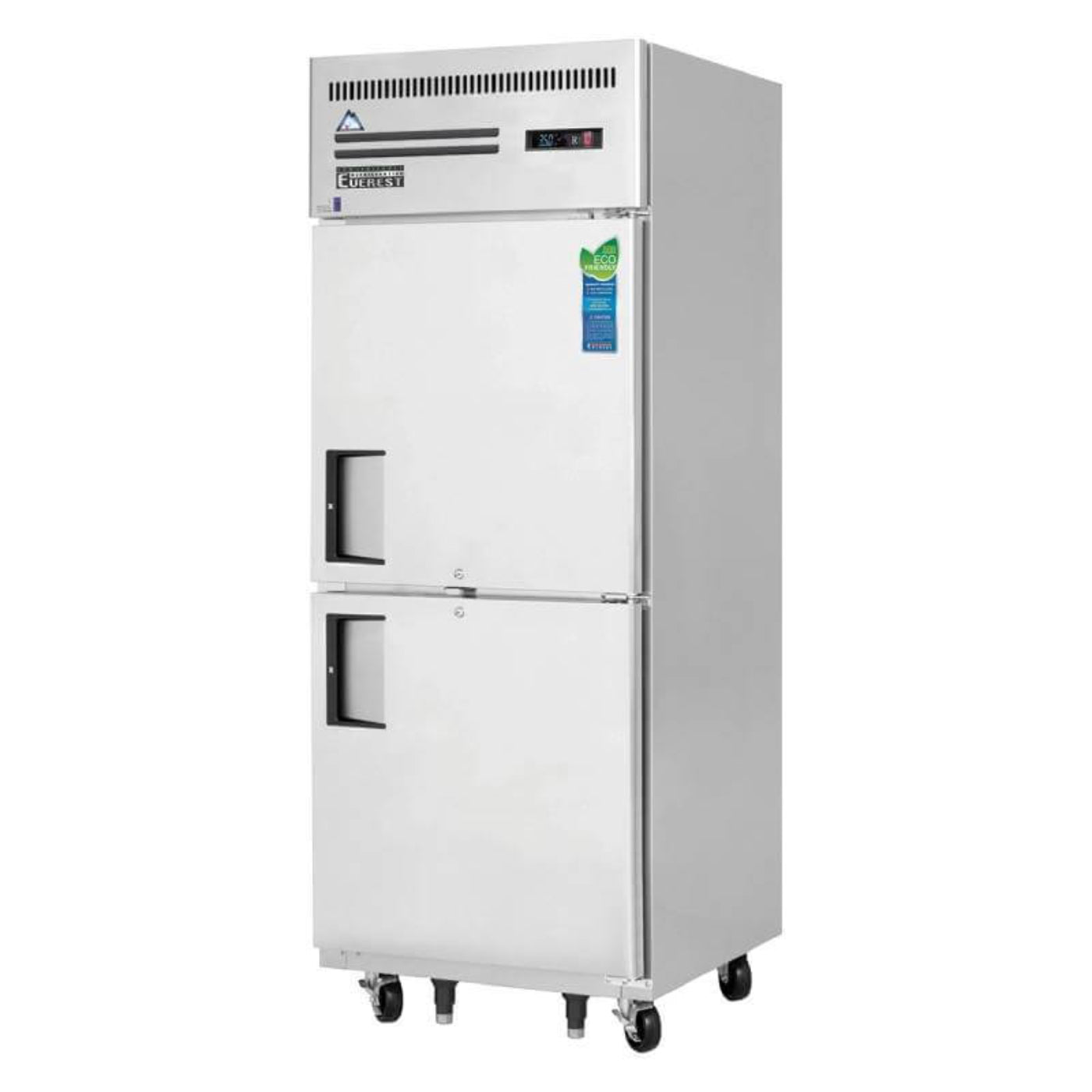 Everest - ESRFH2, Commercial 29" Two Solid Door Reach-In Refrigerator Freezer F 11 cu.ft. / R 11 cu.ft. - ESRFH2