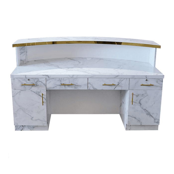 Whale Spa - Gold and Marble Reception Desk