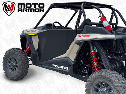 Moto Armor Polaris RZR XP 1000, XP Turbo, & Turbo S 2-Seat Aluminum Doors (2014+) - MA-RZ2-BLK