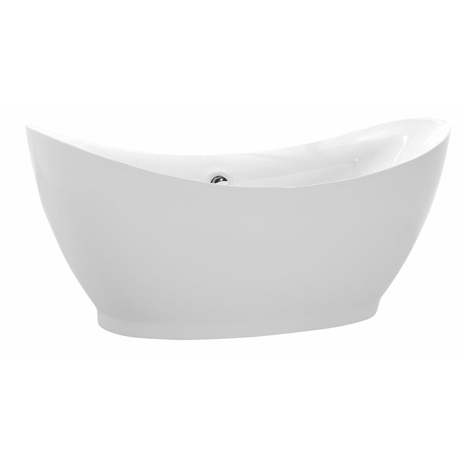 Anzzi Reginald 68 in. Acrylic Soaking Bathtub in White with Kros Faucet FTAZ091 - FTAZ091-0025C