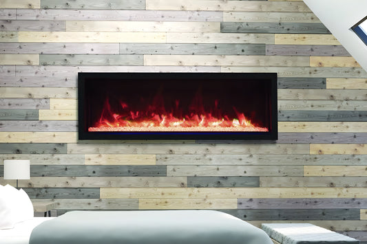 Remii 65" Extra Tall Deep Built-In Indoor and Outdoor Linear Electric Fireplace - 102765-XT