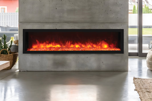 Remii 65'' Extra Deep Built-In Indoor and Outdoor Linear Electric Fireplace - 102765-DE