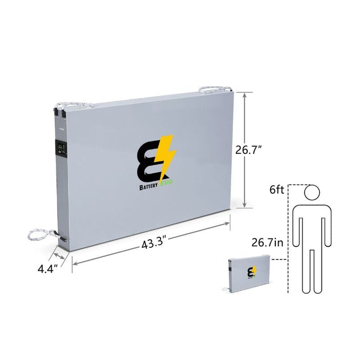 48V WRO 14kWh Lithium Battery | 14,000wH / 276Ah | Wall Mount or Wheel Based | 8,000 Cycles | 10-Year Warranty - EVO-RHNL-48155-G1