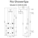 Pulse Showerspas Black Glass Shower Panel - Rio Showerspa -1049B-BN