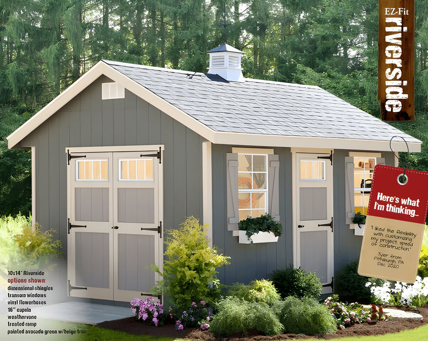 EZ-Fit Riverside Outdoor Shed Kit - ez8x12riverside