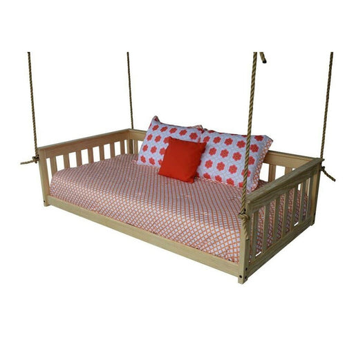 A&L Furniture Versaloft Mission Style Hanging Day Bed with Ropes - Twin & Full Size - Pine