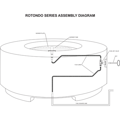 Rotondo Fire Table Assembly Diagram