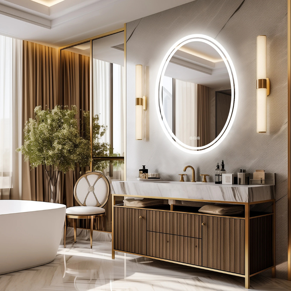 Round LED Bathroom Mirror - Procure Décor