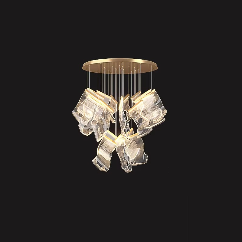 Round Sheets Chandelier - Procure Décor