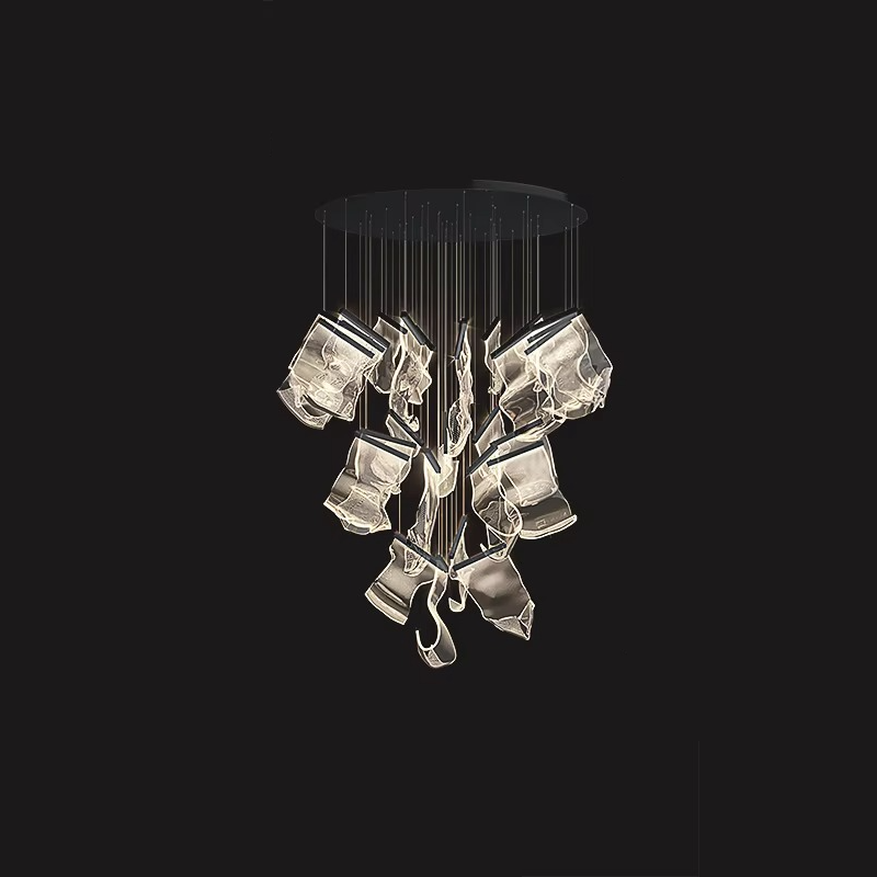 Round Sheets Chandelier - Procure Décor