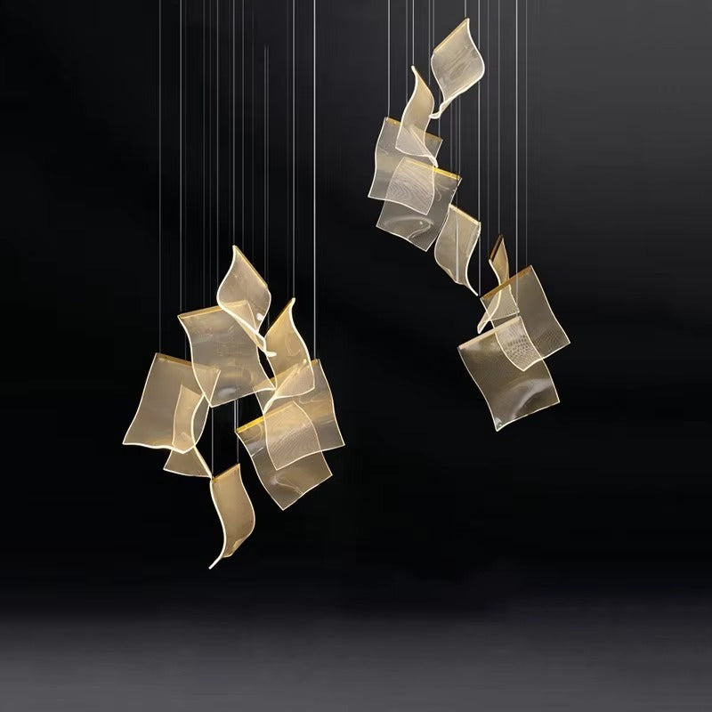 Round Sheets Chandelier - Procure Décor