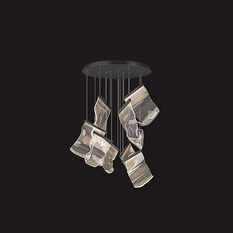Round Sheets Chandelier - Procure Décor