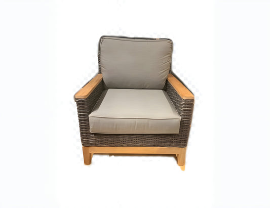 Royal Teak Collection Boca Club Chair Honey with Nurture Colored Cushions - BOCACH-H