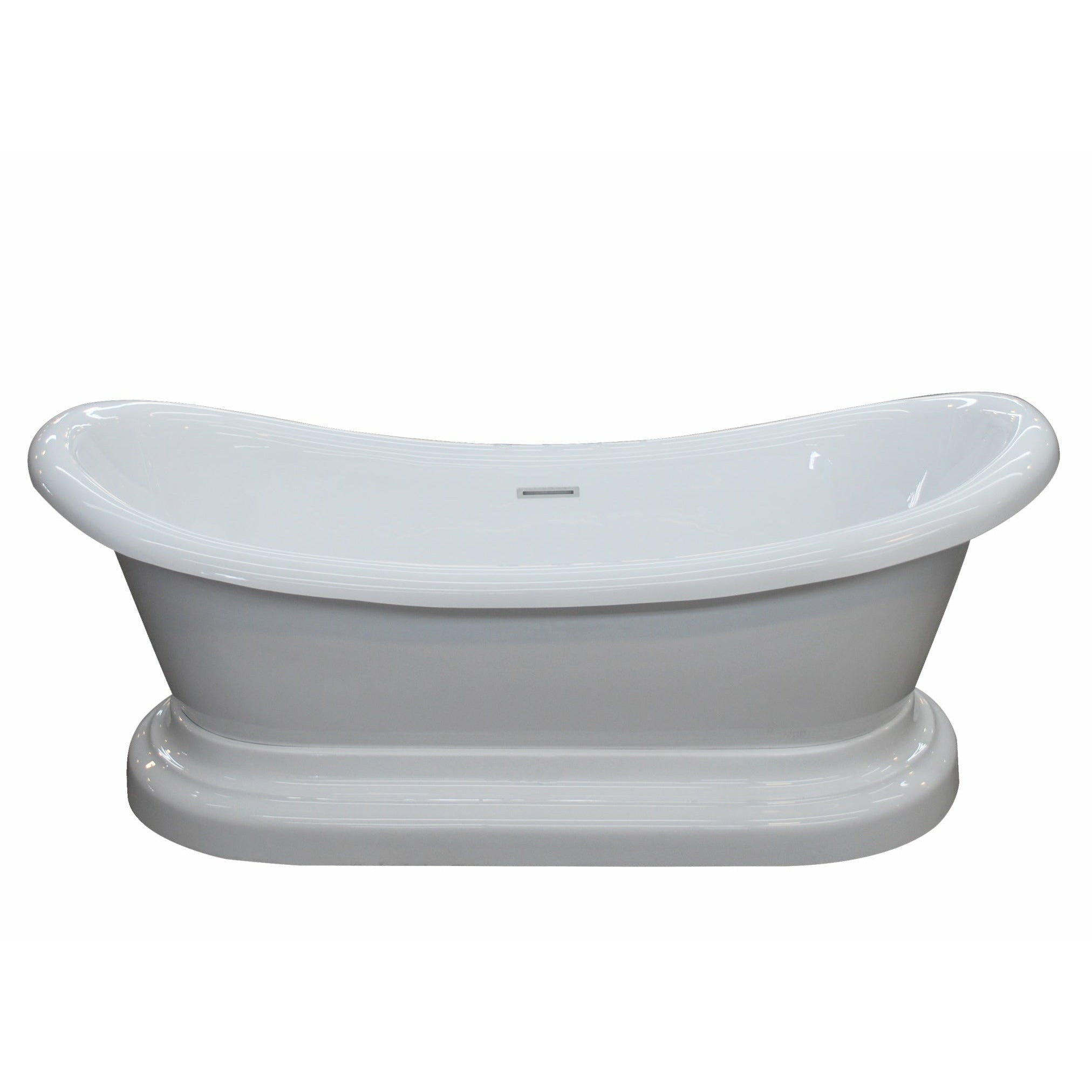 Anzzi Ruby 5.9 ft. Acrylic Flatbottom Non-Whirlpool Bathtub-White FT-AZ113 - FT-AZ113