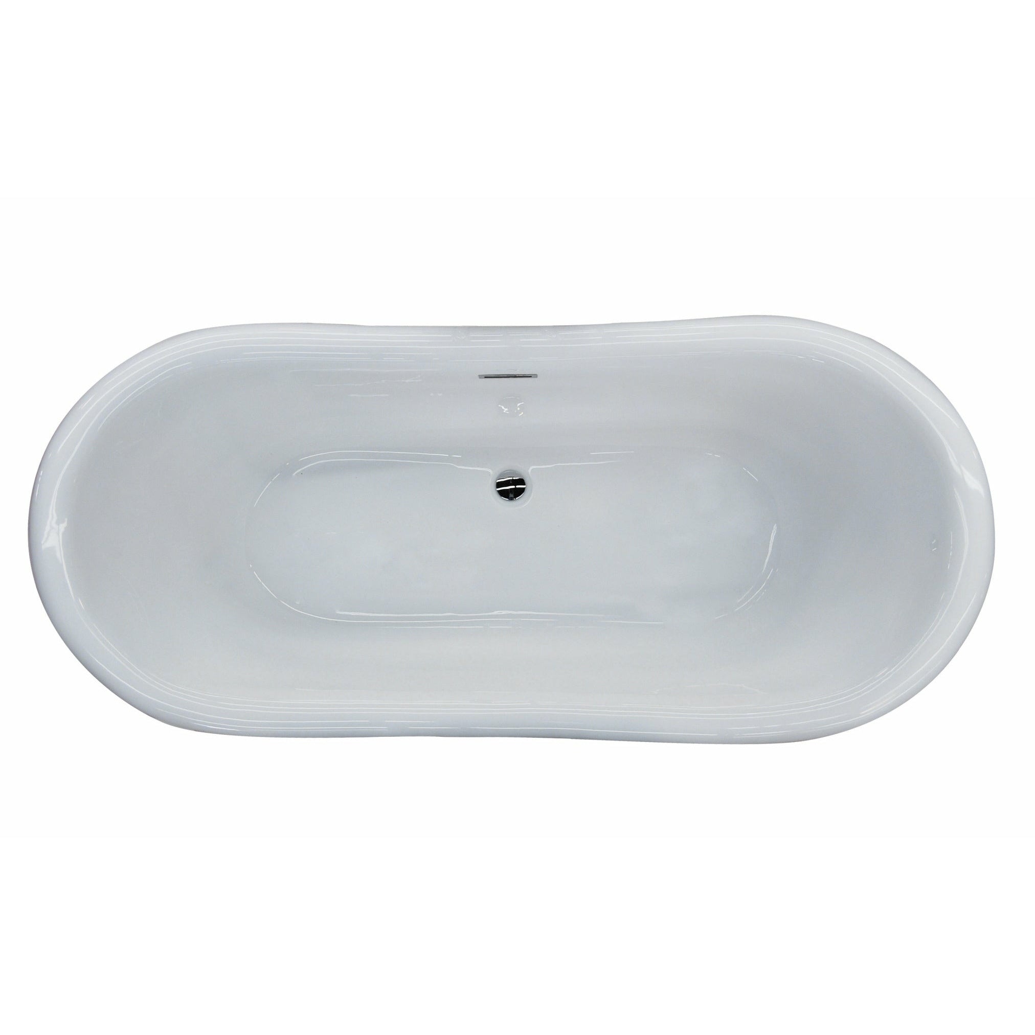 Anzzi Ruby 5.9 ft. Acrylic Flatbottom Non-Whirlpool Bathtub-White FT-AZ113 - FT-AZ113