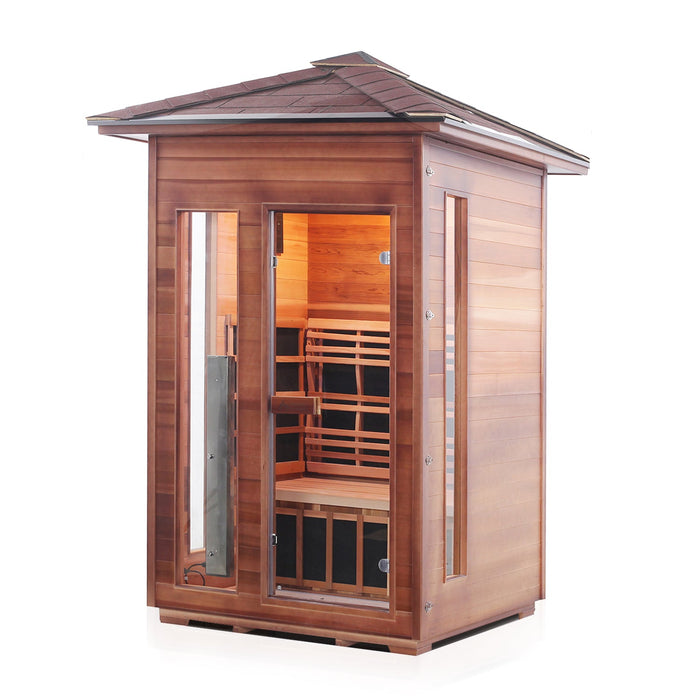 Enlighten Sauna InfraNature Rustic - 2-Person Outdoor Sauna - 17376