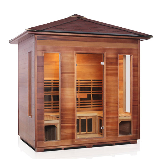 Enlighten Sauna InfraNature Rustic - 5-Person Outdoor Sauna - 19378