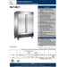 SABA S-47R - Two Door Commercial Reach-In Stainless Steel Cooler - S-47R