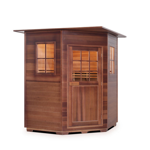 Enlighten SaunaTerra Moonlight 4-Person Corner Indoor Traditional Sauna - TI-16379