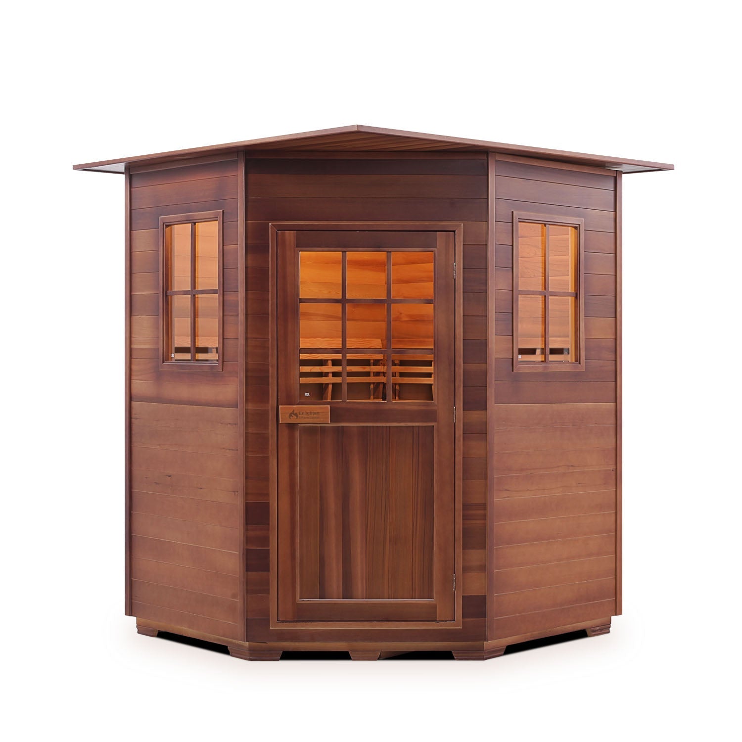 Enlighten SaunaTerra Moonlight 4-Person Corner Indoor Traditional Sauna - TI-16379