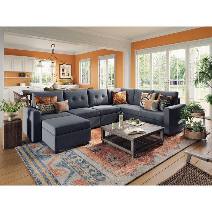 LINSY HOME RUBIK III 5 Seats With Corner & Ottoman - US-LH-SPF-Sofa-S800-A11-511-0-00