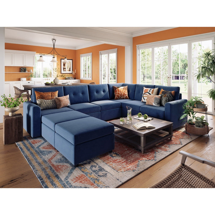 LINSY HOME RUBIK III 5 Seats With Corner & 2 Ottomans - US-LH-SPF-Sofa-S800-A11-521-0-00