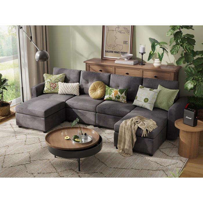 LINSY HOME RUBIK III 4 Seat with 2 Ottomans And An Additional Set Of Covers - US-LH-SPF-Sofa-S800-AD-42-0-00