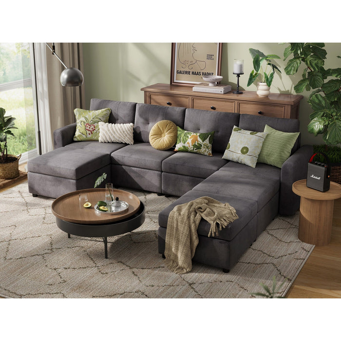 LINSY HOME RUBIK III 4 Seat With 3 Ottomans And An Additional Set Of Covers - US-LH-SPF-Sofa-S800-AD-43-0-00