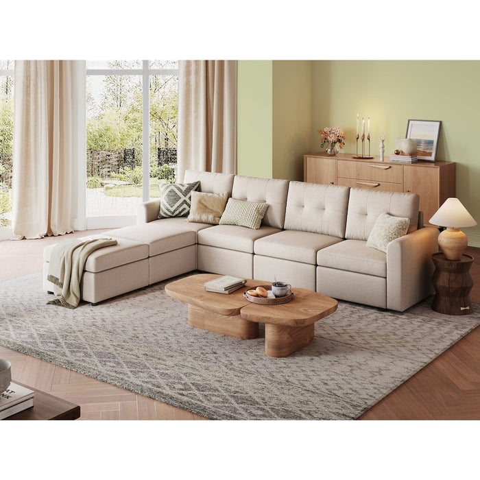 LINSY HOME RUBIK III 4 Seat with 2 Ottomans And An Additional Set Of Covers - US-LH-SPF-Sofa-S800-AD-42-0-00