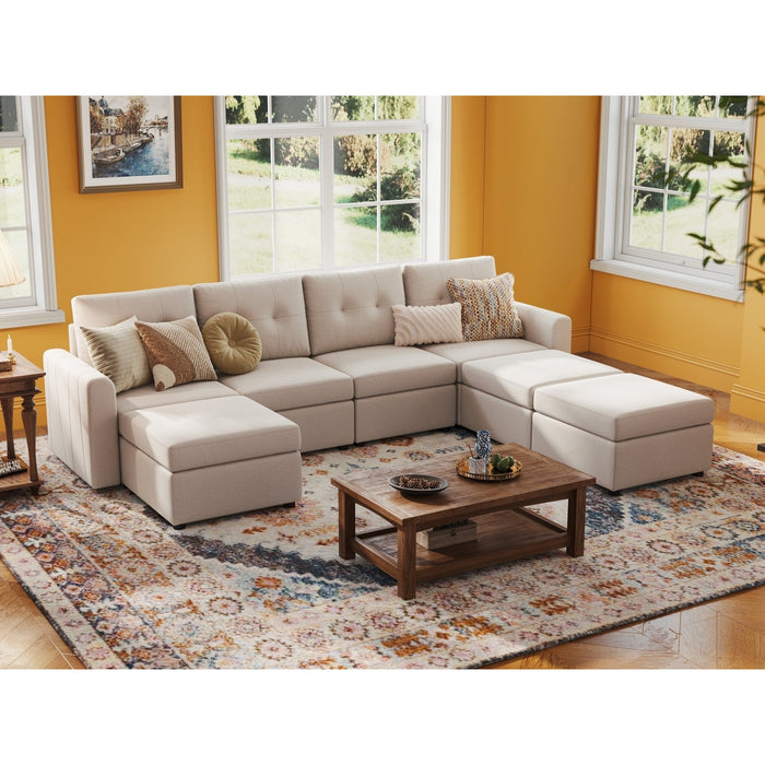 LINSY HOME RUBIK III 4 Seat With 3 Ottomans And An Additional Set Of Covers - US-LH-SPF-Sofa-S800-AD-43-0-00