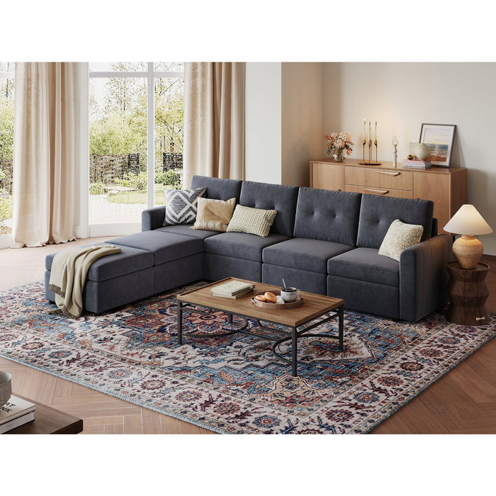 LINSY HOME RUBIK III 4 Seat with 2 Ottomans And An Additional Set Of Covers - US-LH-SPF-Sofa-S800-AD-42-0-00