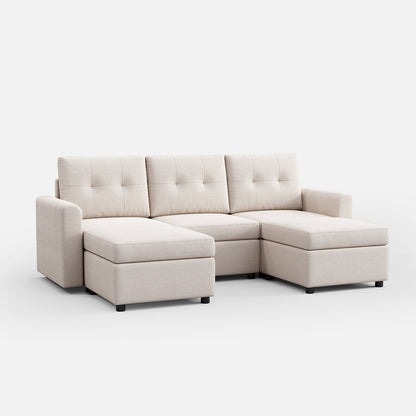 LINSY HOME RUBIK III 3 Seat With 2 Ottomans - S800-A11-32