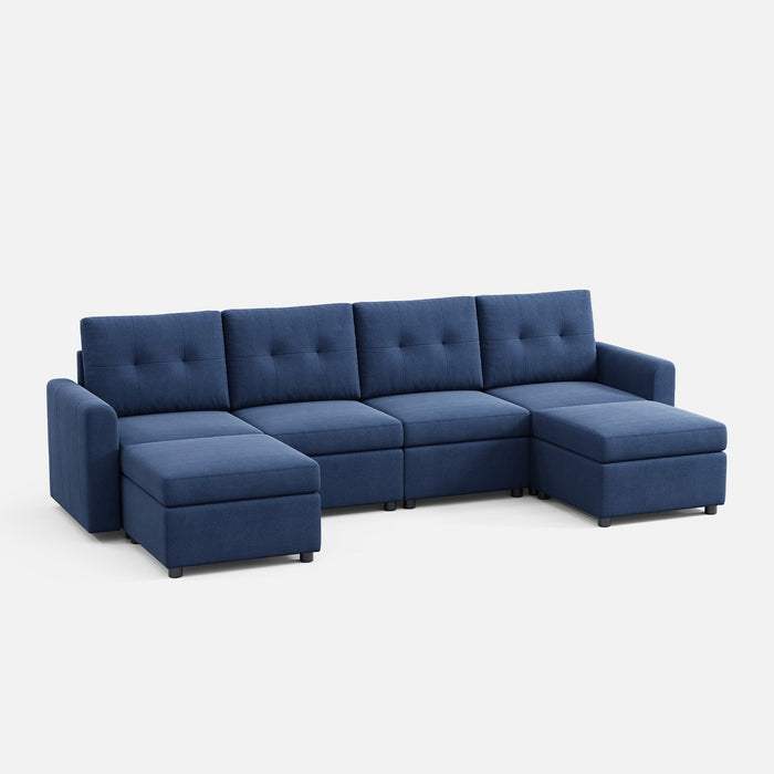 LINSY HOME RUBIK III 4 Seat with 2 Ottomans And An Additional Set Of Covers - US-LH-SPF-Sofa-S800-AD-42-0-00