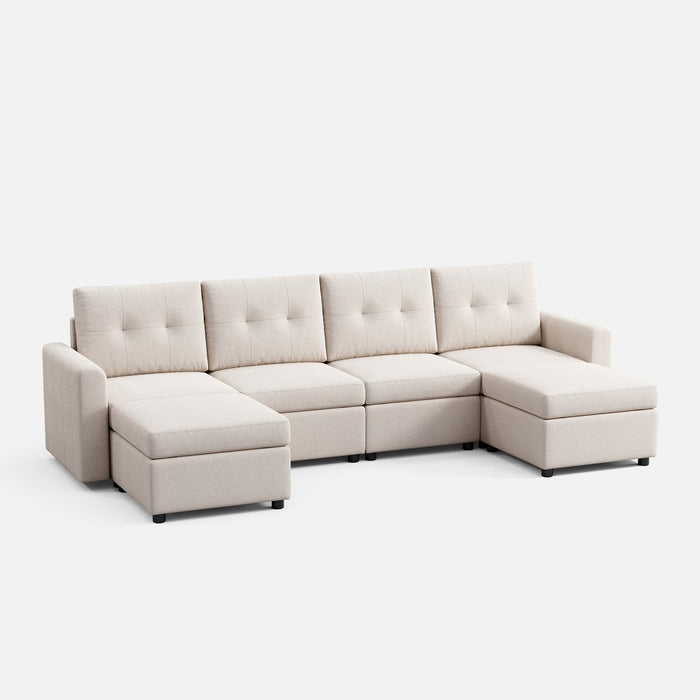 LINSY HOME RUBIK III 4 Seat with 2 Ottomans And An Additional Set Of Covers - US-LH-SPF-Sofa-S800-AD-42-0-00