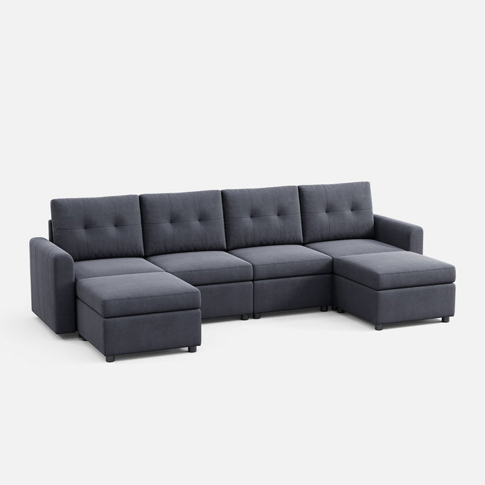 LINSY HOME RUBIK III 4 Seat with 2 Ottomans And An Additional Set Of Covers - US-LH-SPF-Sofa-S800-AD-42-0-00