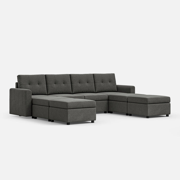 LINSY HOME RUBIK III 4 Seat With 4 Ottomans - S800-A11-44