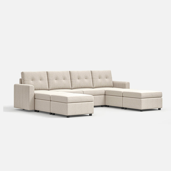 LINSY HOME RUBIK III 4 Seat With 4 Ottomans - S800-A11-44