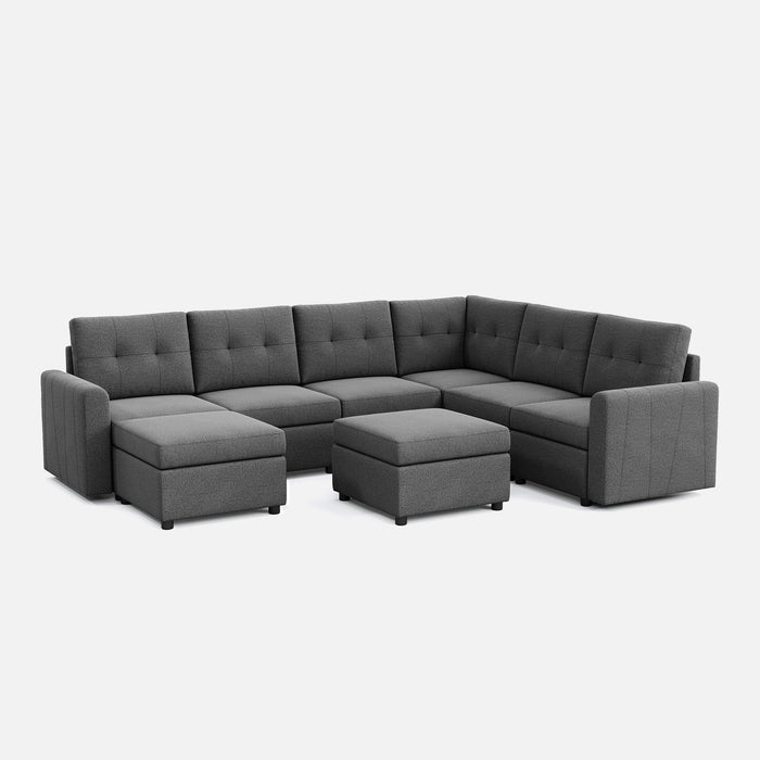 LINSY HOME RUBIK III 5 Seats With Corner & 2 Ottomans - US-LH-SPF-Sofa-S800-A11-521-0-00