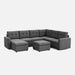 LINSY HOME RUBIK III 5 Seats With Corner & 2 Ottomans - US-LH-SPF-Sofa-S800-A11-521-0-00